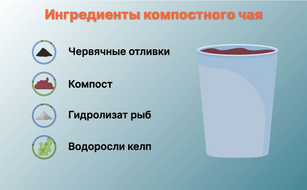 Ингредиенты компоста для приготовления «чая»